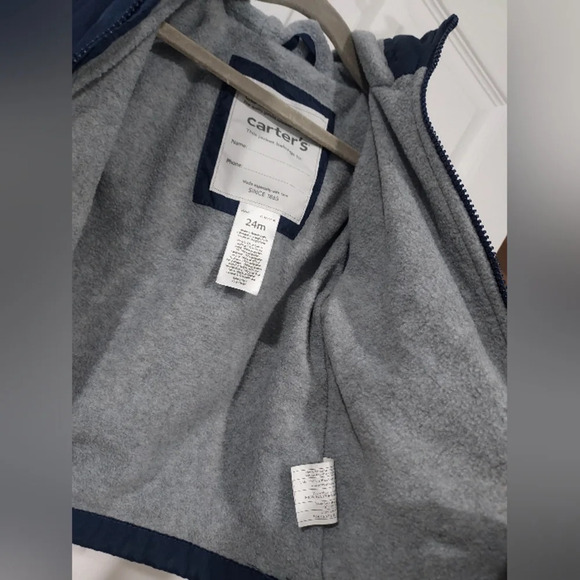 Carter's Baby Boy Dino Print Design Mid-weight Jacket in Size 24 Months - Picture 10 of 10